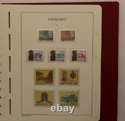 Lot Of 3 Red Lighthouse Stamp Albums, Vatican, I, Ii, 1929-2008 With Slipcases