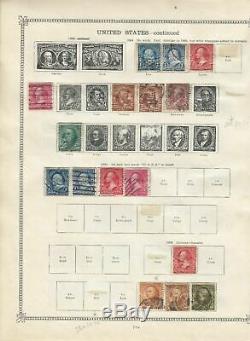 Lot of 5 pages of early 1867 US stamp collection on sheet album some overprint