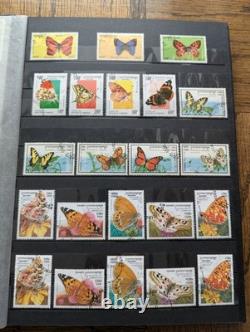 (Lot of 771 Stamps) Butterflies (Insects) #1 Topical Stamp Collection Album Lot