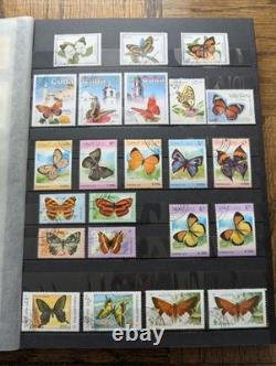 (Lot of 771 Stamps) Butterflies (Insects) #1 Topical Stamp Collection Album Lot