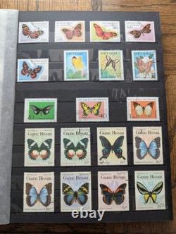 (Lot of 771 Stamps) Butterflies (Insects) #1 Topical Stamp Collection Album Lot