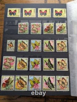 (Lot of 771 Stamps) Butterflies (Insects) #1 Topical Stamp Collection Album Lot