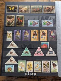(Lot of 771 Stamps) Butterflies (Insects) #1 Topical Stamp Collection Album Lot