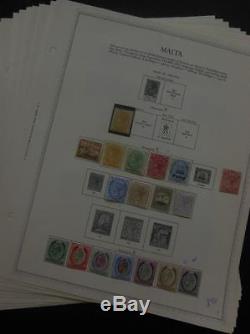 MALTA A Beautiful & Fresh all Mint collection on album pages. SG Catalog £1831