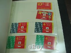 MAMMOTH COLLECTION STAMP BARCODE BOOKLETS fv STAMPS £1225 3 ALBUMS