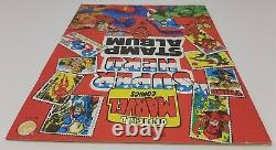 MARVEL SUPER HERO STAMP ALBUM 1976 Vintage Nearly Complete, Missing One Stamp