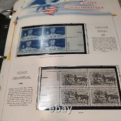 MASSIVE United States mint plate block stamp collection 1959 forward. White Ace