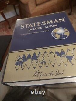 MASSIVE Worldwide Stamp Collection In HE Harris Statesman Deluxe Album 1800s Fwd