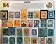 Mexico Stamp Collection Vintage Stamps On Old Album Pages Incredible Selection