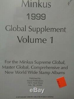 MINKUS Global stamp album pages collection supplement 1999 2000 2001 unopened