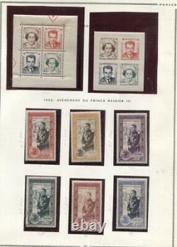 MONACO 1885-1975 COLLECTION IN TWO PRINCESS ALBUMS MNH MINT USED virtually compl