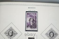 MONACO & ANDORRA 1950s-1990s COLLECTION OF 500+ MINT STAMPS IN MINKUS ALBUM