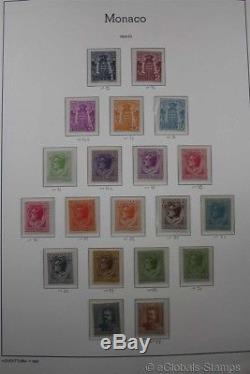 MONACO / Classic to Modern 1885-2010 Stamp Collection 4 Albums 380 Scans