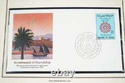 MOROCCO 1890s-2000s COLLECTION OF 1,500+ STAMPS STORED IN LARGE ALBUM