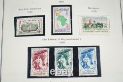 MOROCCO 1890s-2000s COLLECTION OF 1,500+ STAMPS STORED IN LARGE ALBUM
