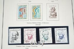 MOROCCO 1890s-2000s COLLECTION OF 1,500+ STAMPS STORED IN LARGE ALBUM