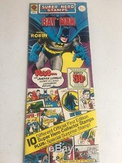 Marvel DC Super Hero Stamp Album (1976) w Stamp Envelopes Marvel mania HI GRADE