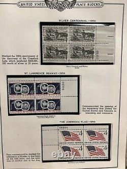 Massive Lot Of Mint Mnh U. S. Plate Blocks In Album Pages, Great Collection #6