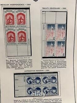 Massive Lot Of Mint Mnh U. S. Plate Blocks In Album Pages, Great Collection #6
