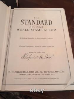 Massive Two Volume Worldwide Stamp Collection In HE HARRIS ALBUMS. Magnificent