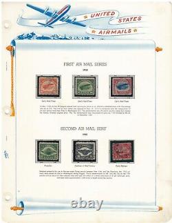 Matt's Stamps Us Scott Airmail Collection #c1-c12, C16-c116 In Album, Most Mnh