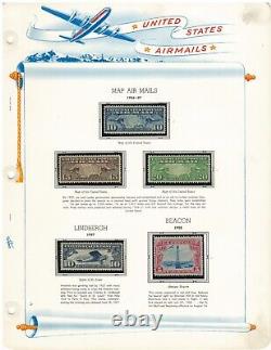 Matt's Stamps Us Scott Airmail Collection #c1-c12, C16-c116 In Album, Most Mnh