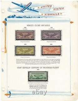 Matt's Stamps Us Scott Airmail Collection #c1-c12, C16-c116 In Album, Most Mnh