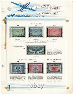 Matt's Stamps Us Scott Airmail Collection #c1-c12, C16-c116 In Album, Most Mnh