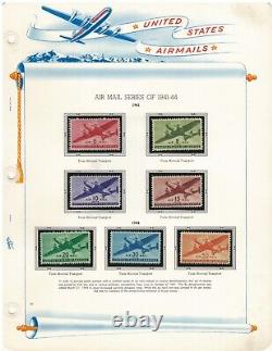 Matt's Stamps Us Scott Airmail Collection #c1-c12, C16-c116 In Album, Most Mnh