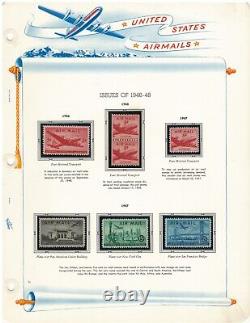 Matt's Stamps Us Scott Airmail Collection #c1-c12, C16-c116 In Album, Most Mnh