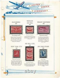 Matt's Stamps Us Scott Airmail Collection #c1-c12, C16-c116 In Album, Most Mnh