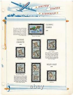 Matt's Stamps Us Scott Airmail Collection #c1-c12, C16-c116 In Album, Most Mnh