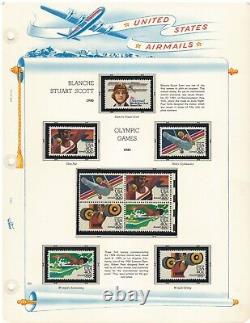 Matt's Stamps Us Scott Airmail Collection #c1-c12, C16-c116 In Album, Most Mnh