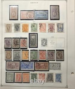 Meaty Greece Collection on Scott International Album Pages over $1750.00 Cat