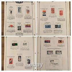 Minkus 1968 United States Stamp Album with 695 Stamps PLEASE READ