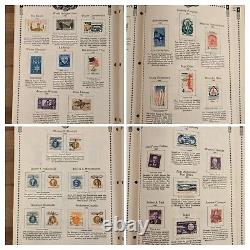 Minkus 1968 United States Stamp Album with 695 Stamps PLEASE READ