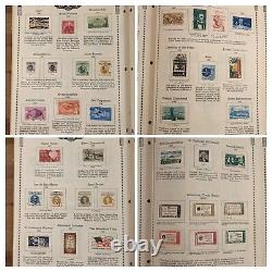 Minkus 1968 United States Stamp Album with 695 Stamps PLEASE READ