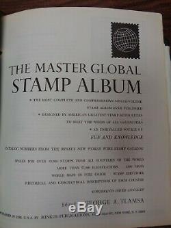 Minkus Global Stamp Album collection 5-Vol with22,000+ diff. Stamps Beg-1980 CLEAN