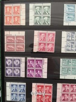 Mint, U. S. Plate Blocks Stamp Collection in Lighthouse Album
