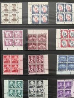 Mint, U. S. Plate Blocks Stamp Collection in Lighthouse Album