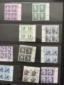 Mint, U. S. Plate Blocks Stamp Collection in Lighthouse Album