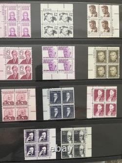 Mint, U. S. Plate Blocks Stamp Collection in Lighthouse Album