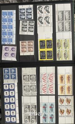 Mint, U. S. Plate Blocks Stamp Collection in Lighthouse Album