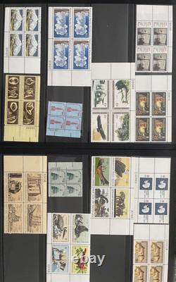 Mint, U. S. Plate Blocks Stamp Collection in Lighthouse Album