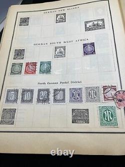 Modern 1940 Postage Stamp Album With Hundreds Of Stamps and Labels