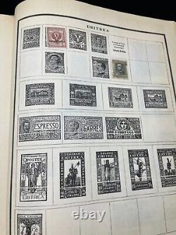 Modern 1940 Postage Stamp Album With Hundreds Of Stamps and Labels