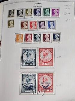 Monaco Mint Stamp Collection Mostly NH in Minkus Album