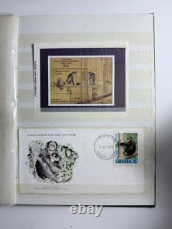 Monkey & Primates Thematic Stamp Album Worldwide Collection