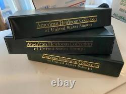 Mystic American Heirloom Collection US Stamps Albums Vol. 1-3 With1000 Stamps Qluck