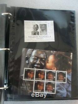 NELSON MANDELA MINT STAMP COLLECTION 2013 73 Dif Sheets WORLDWIDE MNH With ALBUM